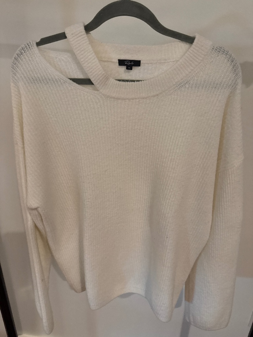 Rails Cream Open-Back Knit Sweater
